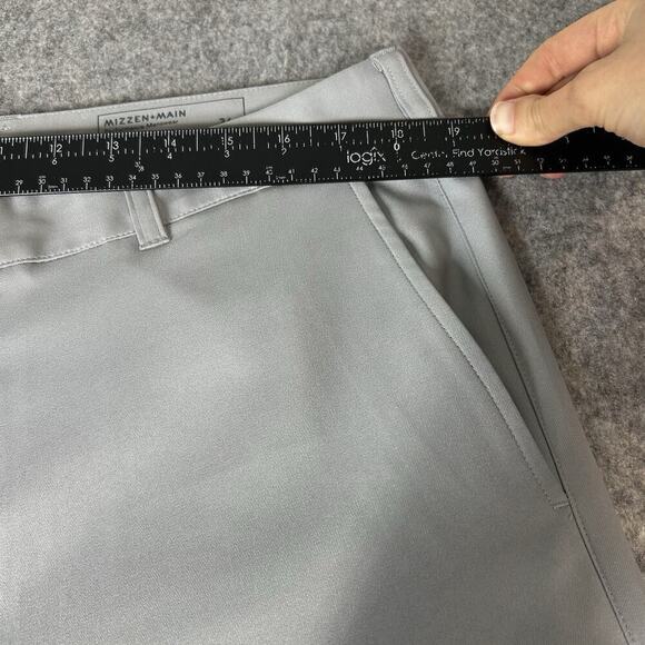 Mizzen Main Pants Mens 36x32 Gray Baron Athletic Tapered Performance Stretch - Picture 6 of 11